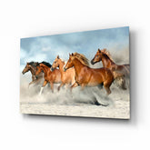 Horses Glass Wall Art.
